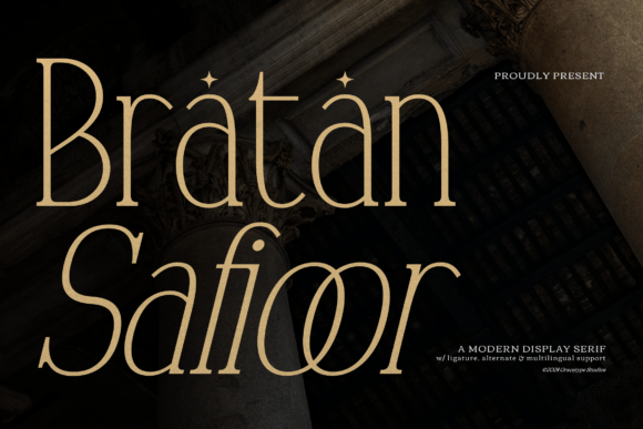 Bratan Safioor: A Display Serif That Cuts Through the Feed