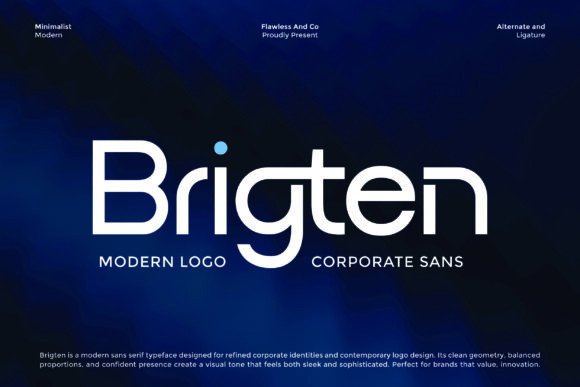 Brigten: A Clean Sans Serif Font for Professional Branding