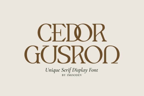 Cedor Gusron: A Refined Serif Display Font for Distinctive Branding