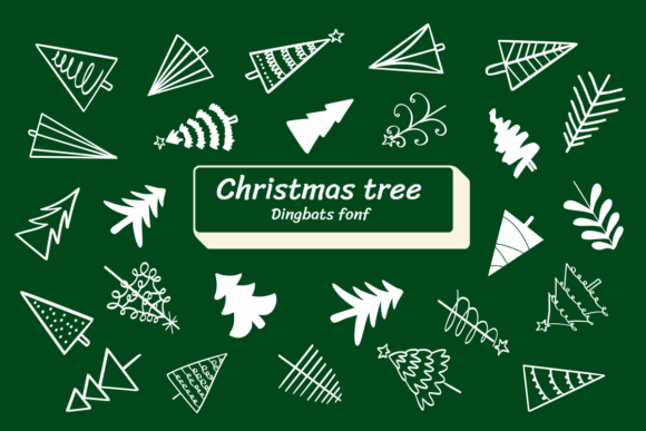 Christmas Tree 1: A Playful Dingbat Font for Festive Branding