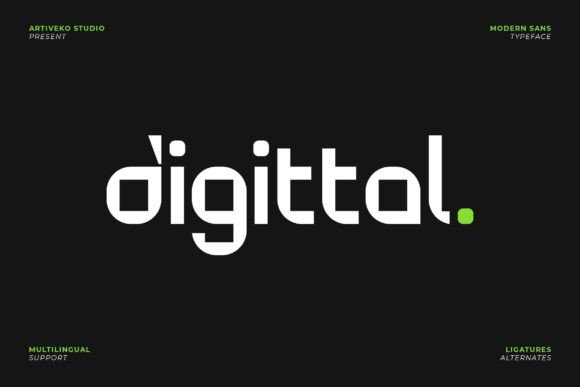 Digittal: A Futuristic Sans Serif Font for Bold Brand Identities