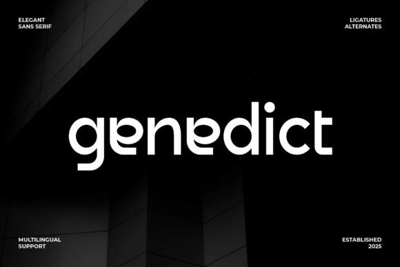 Genedict: A Refined Sans Serif Font for Polished Branding