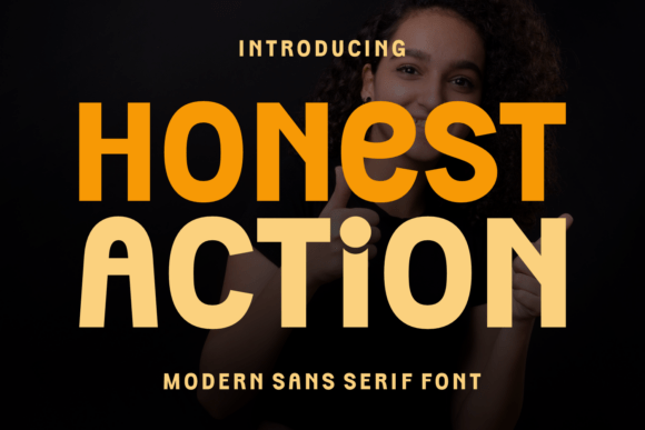 Honest Action: A Bold Sans Serif Font for Scroll-Stopping Marketing