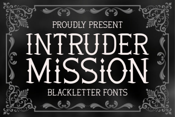 Intruder Mission: A Blackletter Font That Anchors Editorial Mood