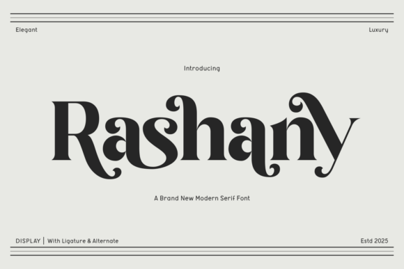 Rashany: A Modern Serif Font for Editorial Calm