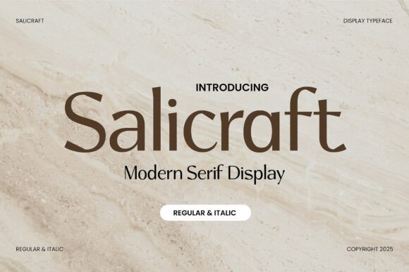 Salicraft: A Refined Serif Font for Handmade Brands