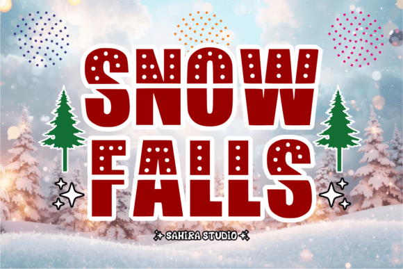 Snow Fals: A Playful Winter Display Font for Handmade Creators