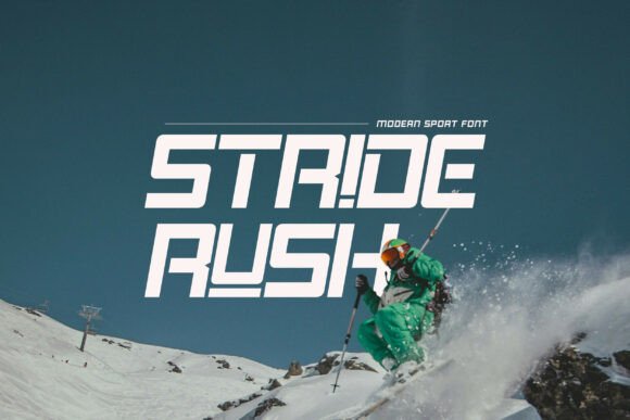 Stride Rush: A Bold Sans Serif Font for High-Energy Digital Brands