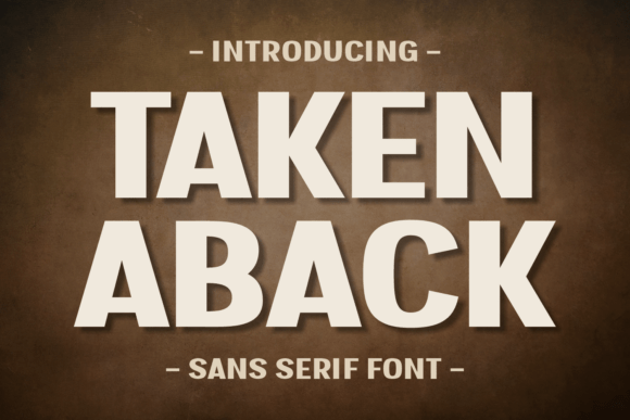 Taken Aback: A Bold Sans Serif Font for Digital Branding