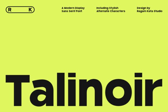 Talinoir: A Bold Sans Serif That Cuts Through the Feed