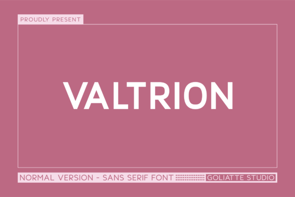 Valtrion: A Bold, Friendly Sans Serif Font for Small Business Branding