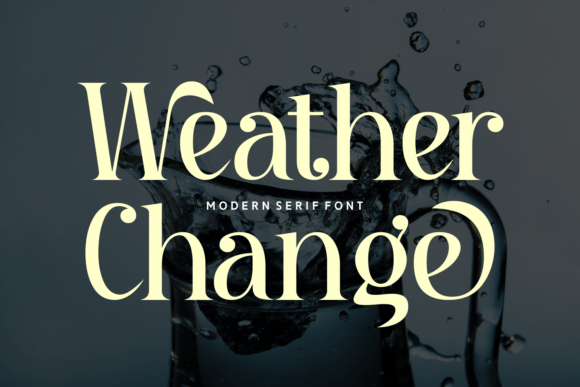 Weather Change: A Bold Serif Font for Modern Brand Identity